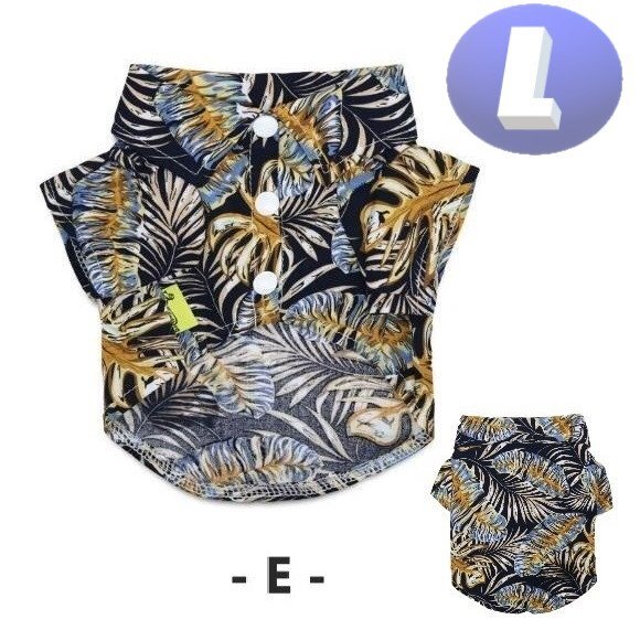 ドッグウェア アロハシャツ カラーE / Lサイズ 春夏 おしゃれな 犬服 小型犬 柔らか 洋服 可愛いn998拍卖