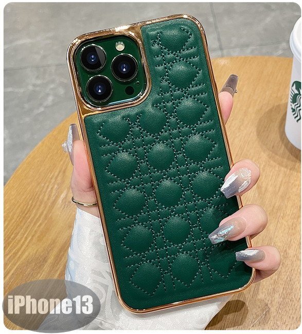 iPhone13 ケース グリーン おしゃれ スマホケース スマホカバー 耐衝撃 衝撃吸収【n296】拍卖