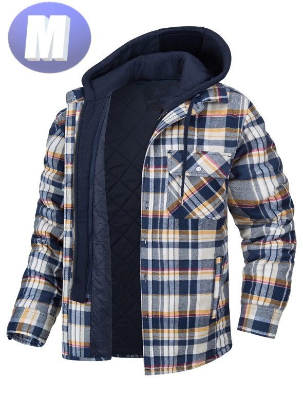 チェックパーカー カラーB サイズM アウター 暖か 防寒 n707拍卖
