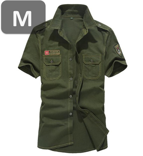 メンズ 半袖 シャツ グリーン M 半袖 シャツ 春夏【n198】拍卖