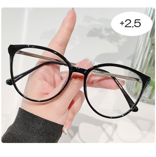 老眼鏡 +2.5 フチあり メガネ 超軽量 レディース ブルーライトカット UV紫外線 かわいい 可愛い 軽い 軽量 カラーB a603拍卖