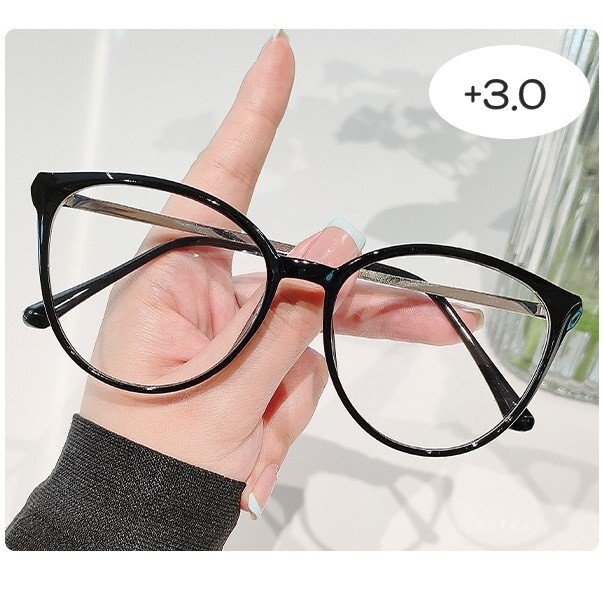 老眼鏡 +3.0 フチあり メガネ 超軽量 レディース ブルーライトカット UV紫外線 かわいい 可愛い 軽い 軽量 カラーB a603拍卖
