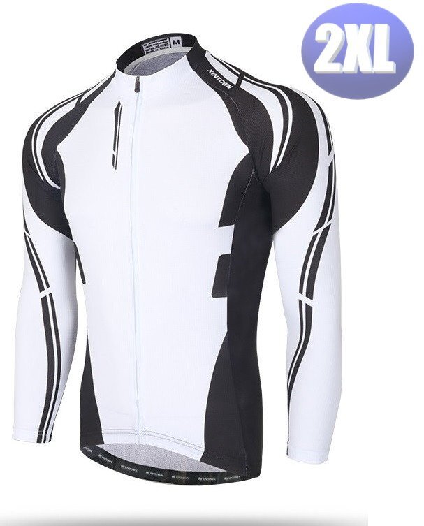 XINTOWN サイクリングウェア 長袖 2XLサイズ 自転車 ウェア サイクルジャージ 吸汗速乾防寒 新品 インポート品【n630-wh】拍卖