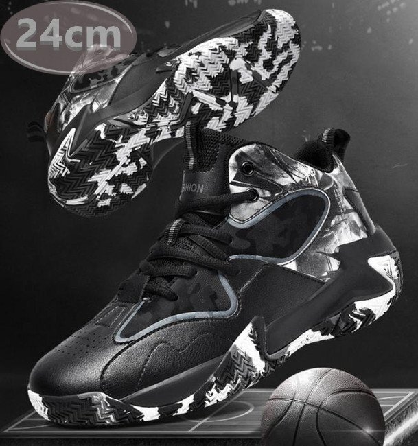 メンズ スニーカー グレー 24.0cm 靴 シューズ 防滑 バスケットシューズ 通勤 通学 旅行 【235】拍卖