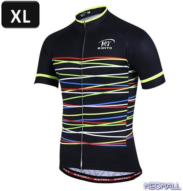 ☆売れ筋☆ サイクリングウェア 半袖 ブラック XL 自転車 ウェア サイクルジャージ 吸汗速乾防寒 新品 インポート品【255】拍卖