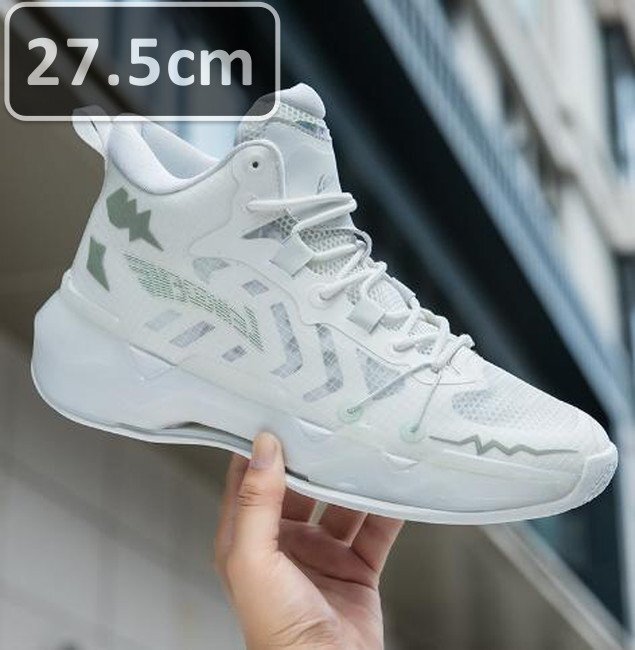メンズ スニーカー ホワイト 27.5cm 靴 シューズ 防滑 バスケットシューズ 通勤 通学 旅行 【245】拍卖