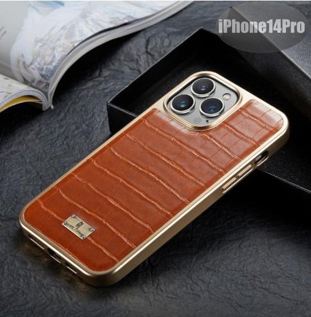 iPhone14PRO ケース PUレザー おしゃれ スマホケース スマホカバー ブラウン 耐衝撃 衝撃吸収 【n274】拍卖