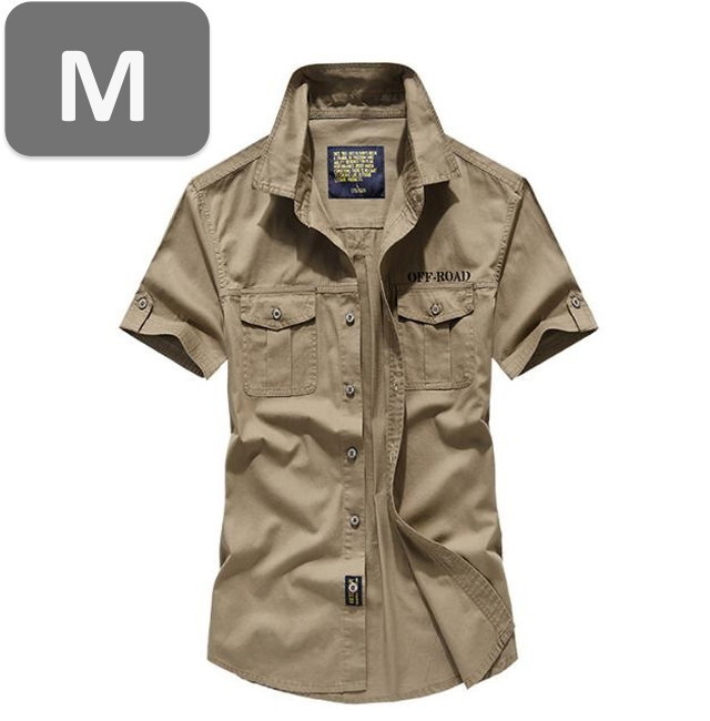 メンズ 半袖 シャツ カーキ M 半袖 シャツ 春夏【n192】拍卖