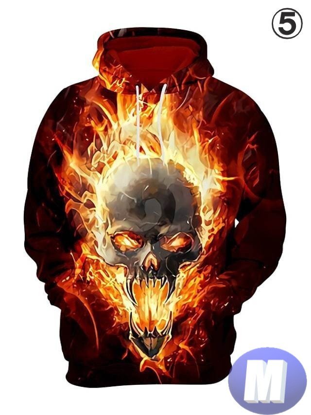 フード付き ドクロパーカー カラー5 M トレーナー アウター 防寒 n712拍卖