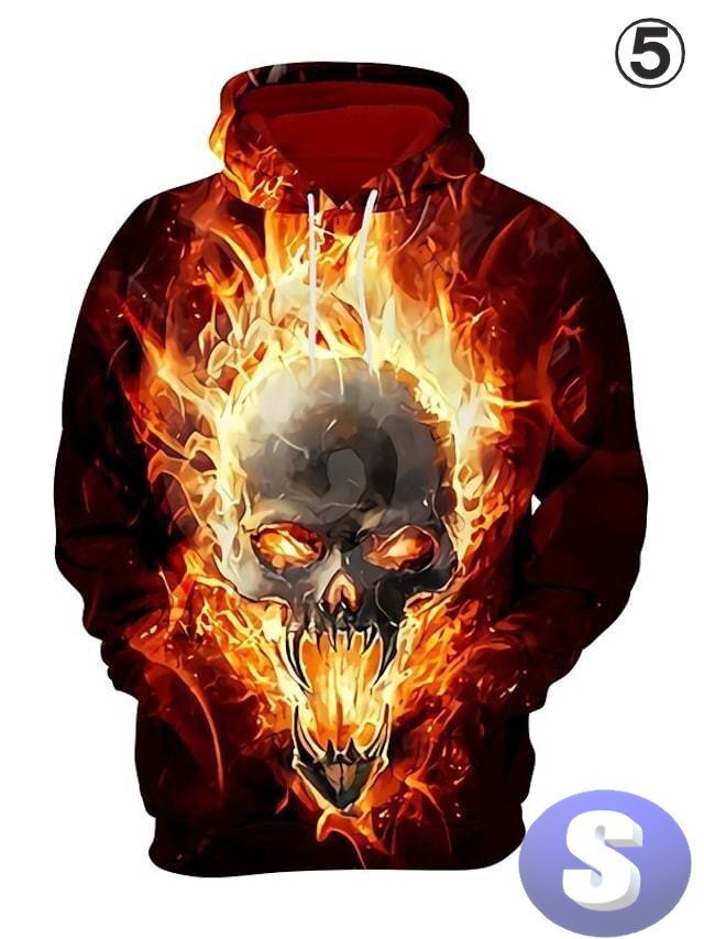 フード付き ドクロパーカー カラー5 S トレーナー アウター 防寒 n712拍卖