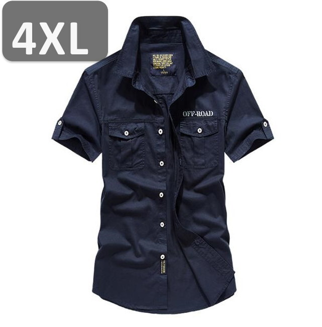 メンズ 半袖 シャツ ネイビー 4XL 半袖 シャツ 春夏【n192】拍卖