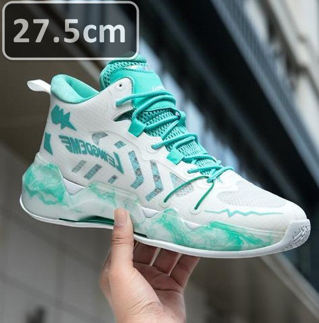 メンズ スニーカー グリーン 27.5cm 靴 シューズ 防滑 バスケットシューズ 通勤 通学 旅行 【245】拍卖