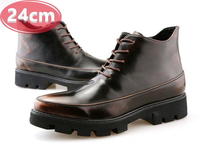 サイドジッパー付き メンズ ビジネス レザー シューズ ブラウン 24.0㎝ 革靴 靴 カジュアル 屈曲性 通勤 軽量 インポート品【n138】拍卖