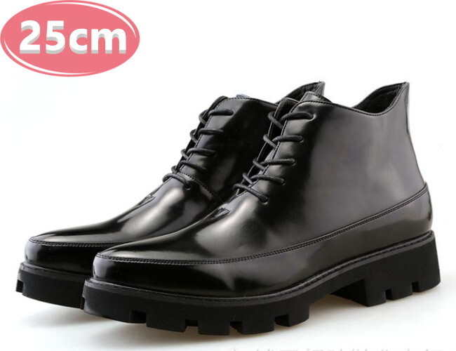サイドジッパー付き メンズ ビジネス レザー シューズ ブラック 25.0㎝ 革靴 靴 カジュアル 屈曲性 通勤 軽量 インポート品【n138】拍卖