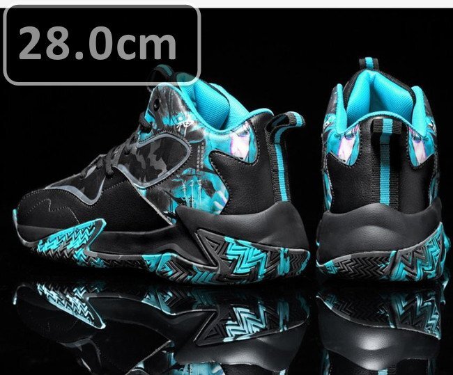 メンズ スニーカー ブルー 28.0cm 靴 シューズ 防滑 バスケットシューズ 通勤 通学 旅行 【235】拍卖