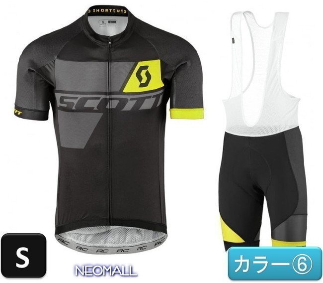 サイクリングウェア 半袖 2点セット カラーNo⑥ S 自転車 ウェア サイクルジャージ 吸汗速乾防寒 新品 インポート品【244】拍卖