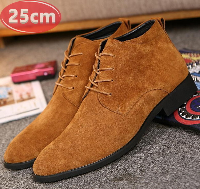 メンズ ビジネス レザー シューズ ブラウン 25.0㎝ 革靴 靴 カジュアル 屈曲性 通勤 軽量 インポート品【n143】拍卖