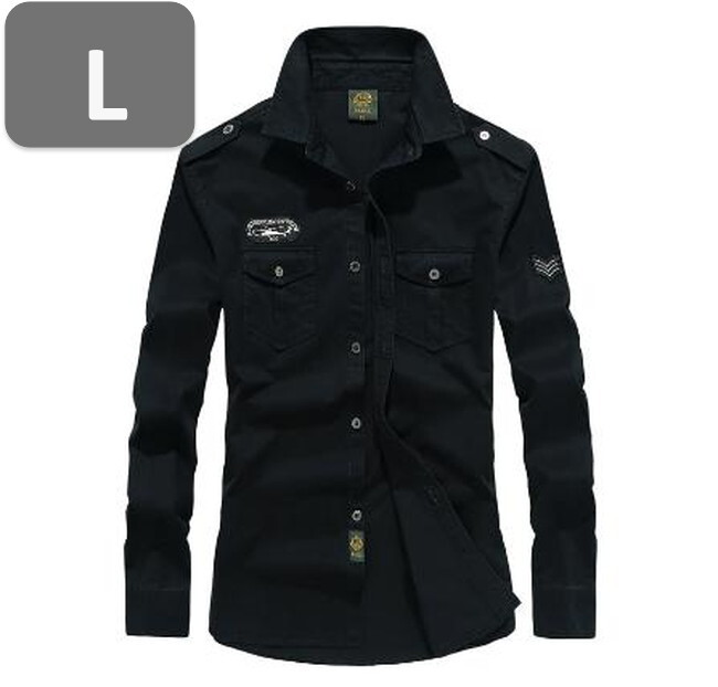 メンズ 長袖 シャツ ブラック L 長袖 シャツ 春秋【n185】拍卖