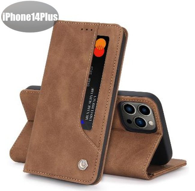 iPhone14Plus ケース ブラウン おしゃれ スマホケース スマホカバー 耐衝撃 衝撃吸収【n311】拍卖