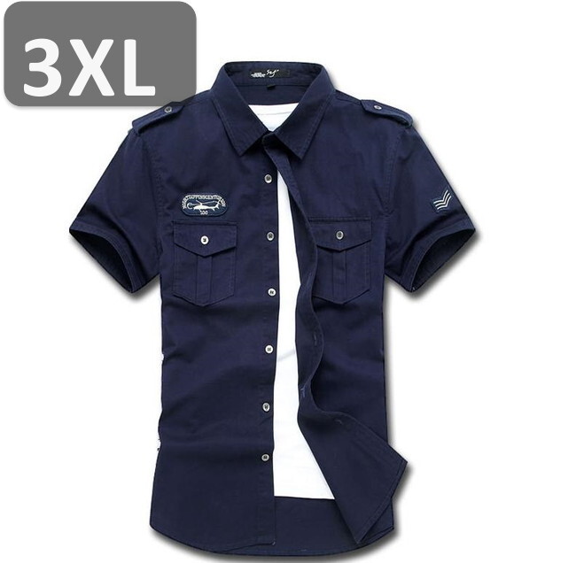 メンズ 半袖 シャツ ネイビー 3XL 半袖 シャツ 春夏【n199】拍卖