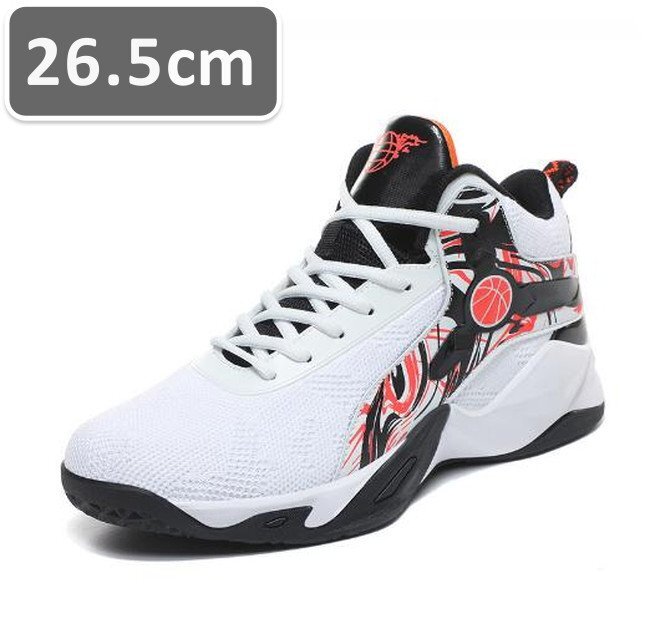メンズ スニーカー ホワイト 26.5cm 靴 シューズ 防滑 バスケットシューズ 通勤 通学 旅行 【238】拍卖
