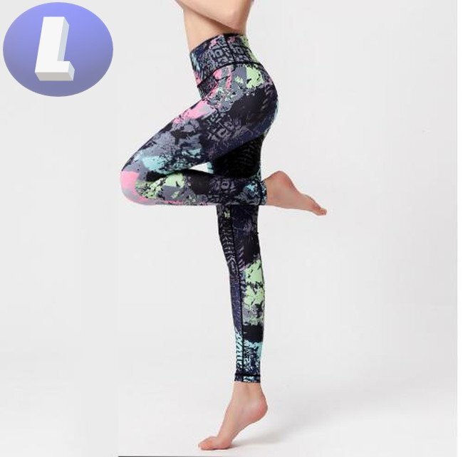 レギンス ロングパンツ サイズL ヨガ レギンスフィットネスパンツ ランニングパンツ 動きやすい ダンス ヨガウェア n300-05拍卖