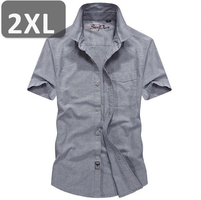 メンズ 半袖 シャツ グレー 2XL 半袖 シャツ 春夏【n203】拍卖