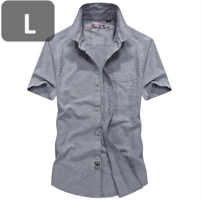 メンズ 半袖 シャツ グレー L 半袖 シャツ 春夏【n203】拍卖