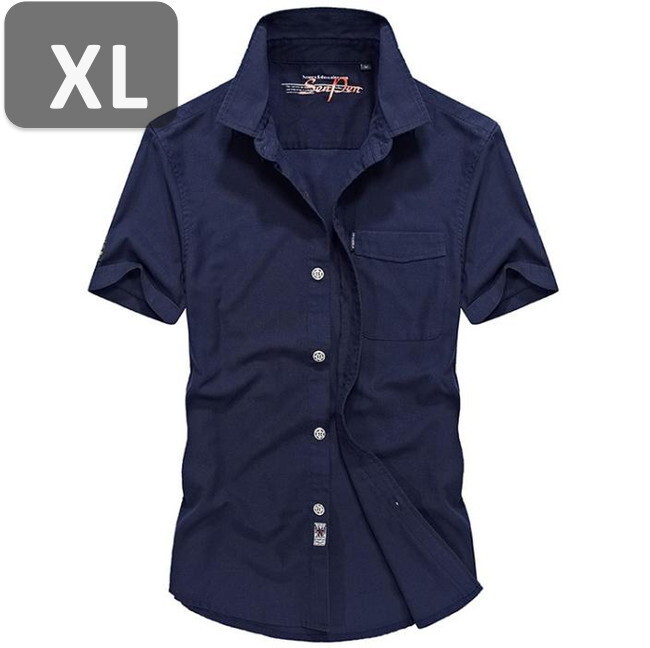 メンズ 半袖 シャツ ネイビー XL 半袖 シャツ 春夏【n203】拍卖