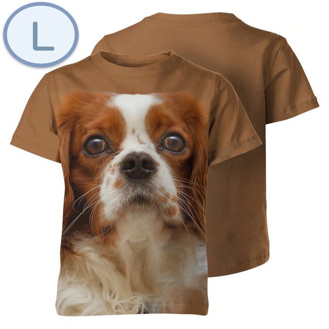 ドッグ 半袖 Tシャツ 【n-233-A】 キャバリア Lサイズ 犬 イヌ いぬ拍卖