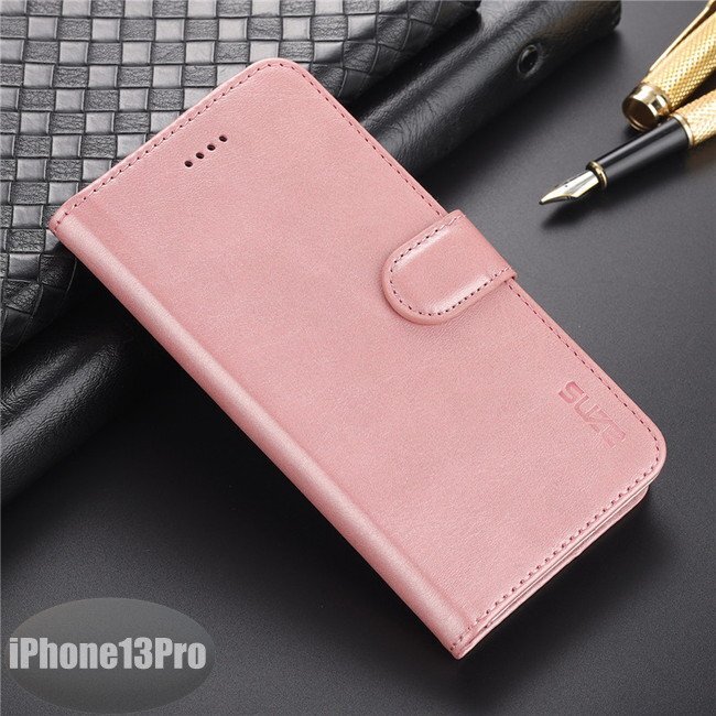 iPhone13PRO ケース PUレザー おしゃれ スマホケース スマホカバー ピンク 耐衝撃 衝撃吸収【n276】拍卖