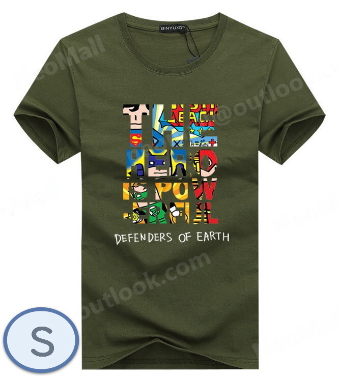 夏にピッタリ ☆ 丸首 半袖 Tシャツ【068】 グリーン Sサイズ トップス シャツ シンプル イラスト プリント 春夏拍卖