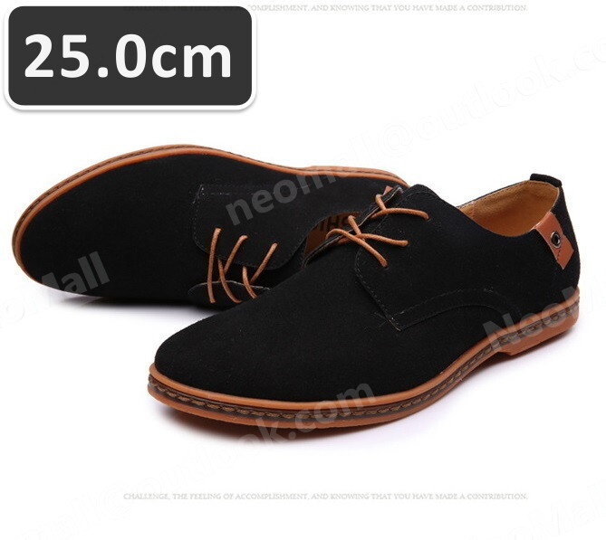 送料込☆メンズ カジュアル スニーカー ブラック サイズ 25.0cm 革靴 靴 カジュアル 屈曲性 通勤 軽量 インポート品【n046】拍卖