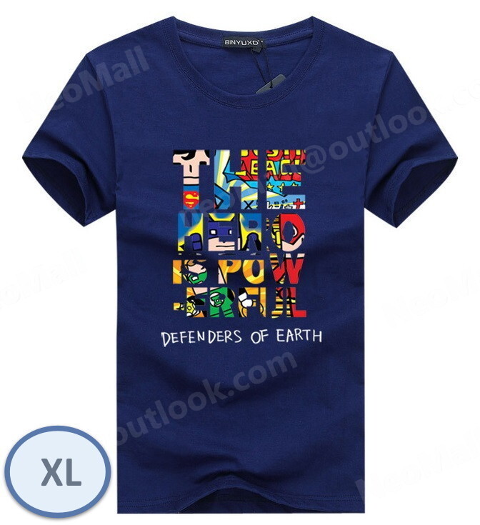 夏にピッタリ ☆ 丸首 半袖 Tシャツ【068】 ブルー XLサイズ トップス シャツ シンプル イラスト プリント 春夏拍卖