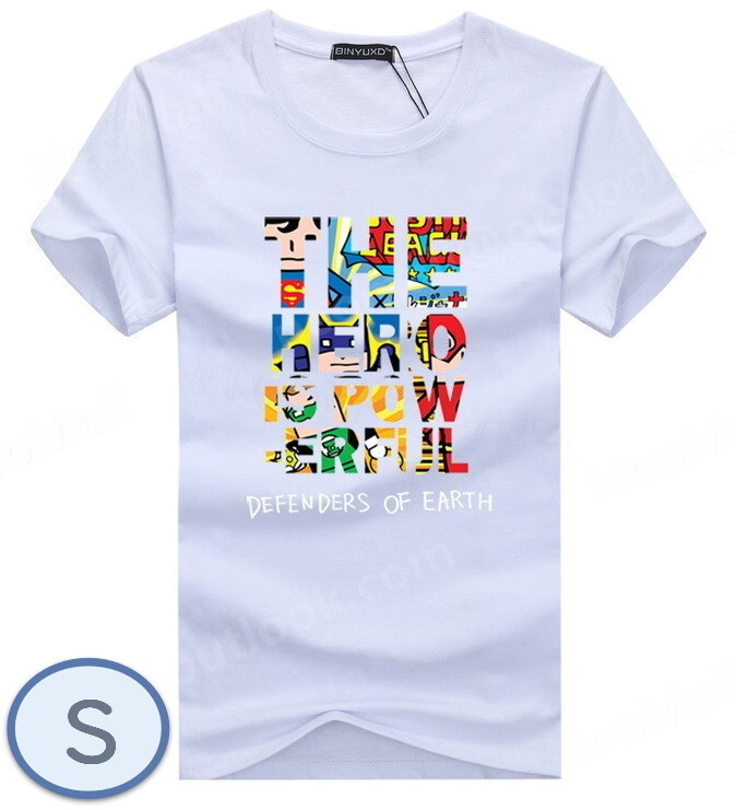 夏にピッタリ ☆ 丸首 半袖 Tシャツ【068】 ホワイト Sサイズ トップス シャツ シンプル イラスト プリント 春夏拍卖