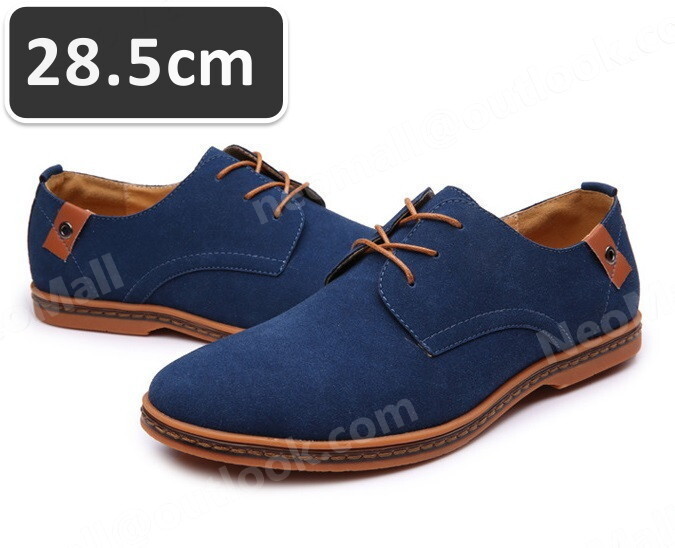 送料込☆メンズ カジュアル スニーカー ブルー サイズ 28.5cm 革靴 靴 カジュアル 屈曲性 通勤 軽量 インポート品【n046】拍卖