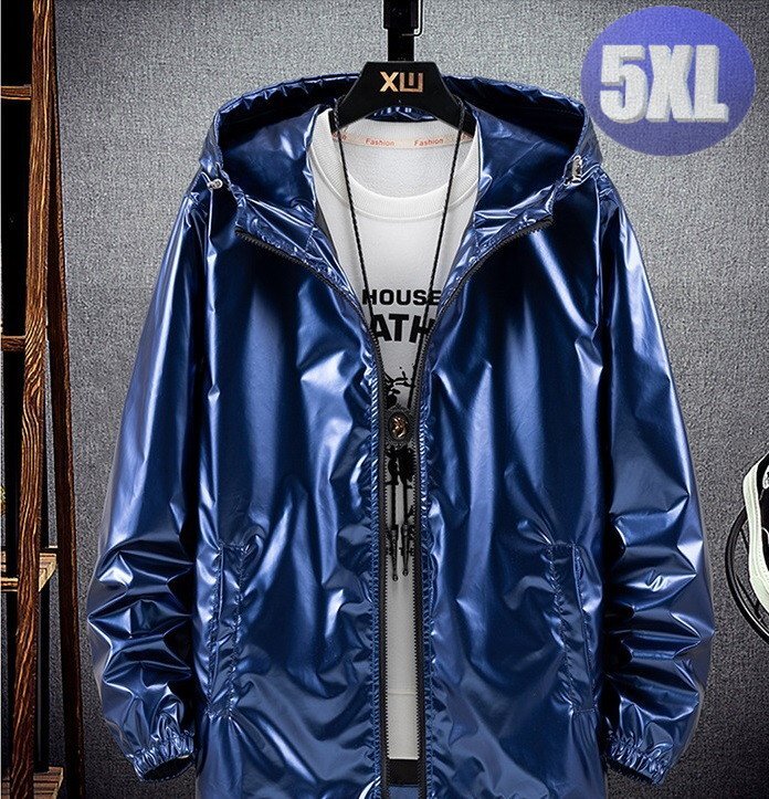 フード付き ジップアップパーカー ブルー 5XL トレーナー アウター 防寒 n730-bl拍卖