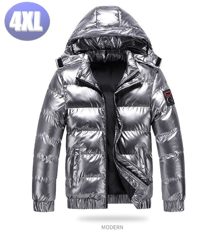 ダウンジャケット 中綿 ジャケット シルバー 4XL n705拍卖