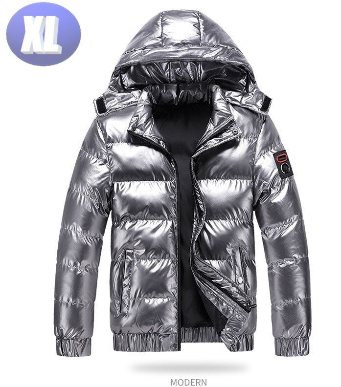 ダウンジャケット 中綿 ジャケット シルバー XL n705拍卖