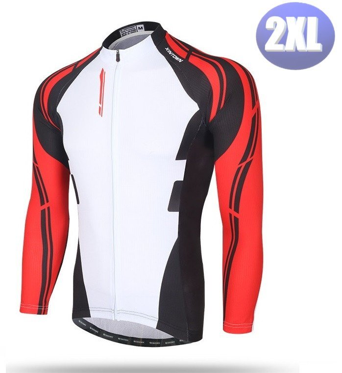 XINTOWN サイクリングウェア 長袖 2XLサイズ 自転車 ウェア サイクルジャージ 吸汗速乾防寒 新品 インポート品【n630-rd】拍卖
