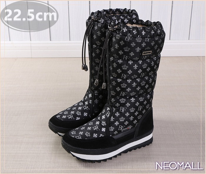 レディース スノーシューズ 【955-05】 22.5cm ムートンブーツ スニーカー ウィンターブーツ 裏起毛 防水 防寒 防滑 冬用靴 綿靴拍卖