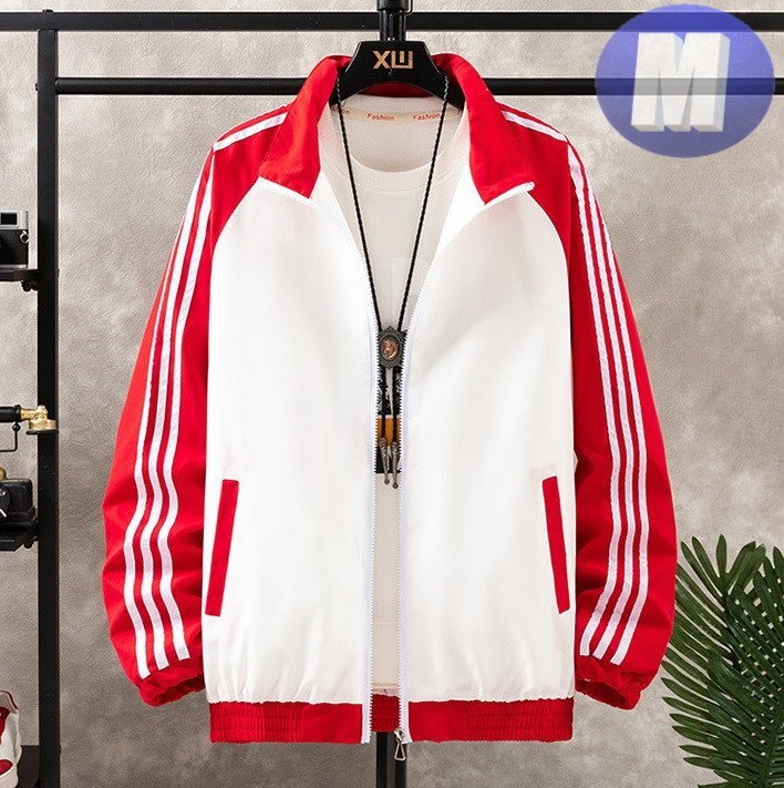 ウィンドブレーカー レッド M アウター ウェア スポーツ トレーニング フィットネス n727拍卖