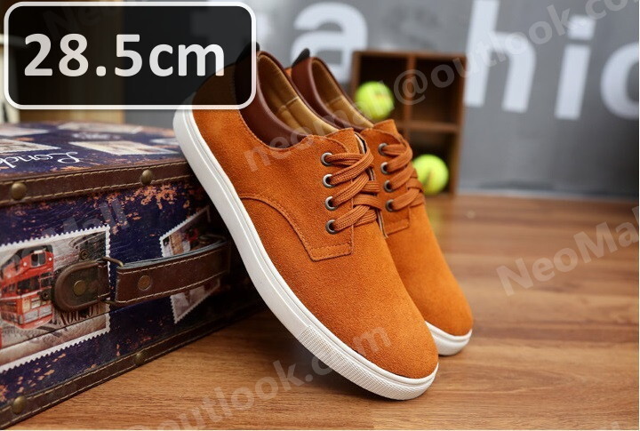 メンズ カジュアル スニーカー キャメル サイズ 28.5cm 革靴 靴 カジュアル 屈曲性 通勤 軽量 インポート品【n040】拍卖