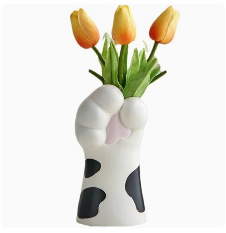 花瓶 猫の手 カラーC 肉球 ねこ かわいい花瓶 樹脂花瓶 モダンアート花瓶 オブジェ インテリア 小物 n936拍卖