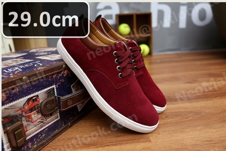 メンズ カジュアル スニーカー レッド サイズ 29.0cm 革靴 靴 カジュアル 屈曲性 通勤 軽量 インポート品【n040】拍卖