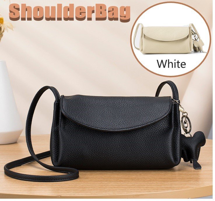 ショルダーバッグ 牛皮 ホワイト レザー シンプル 小物 スマホ カード 鍵 たばこ など n534拍卖