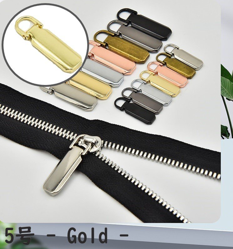 ファスナー 5号 ゴールド チャック 引手 引き手 持ち手 取っ手 ジッパー プルタブ ファスナートップ 修理 交換 取替 金属金具 財布 a523拍卖