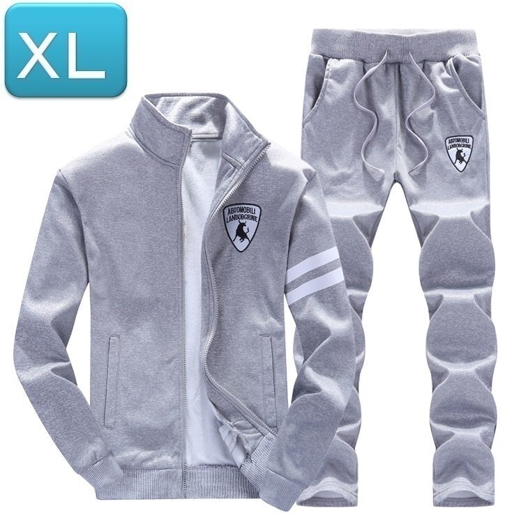 【人気商品】メンズセットアップ 上下セット ☆237 グレー XLサイズ ジャージ スウェット お兄系 部屋着 おしゃれ拍卖