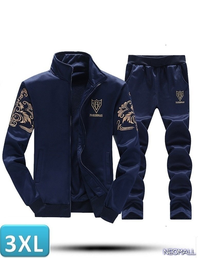 【人気商品】メンズセットアップ 上下セット ☆300 ネイビー 3XLサイズ ジャージ スウェット お兄系 部屋着 おしゃれ拍卖