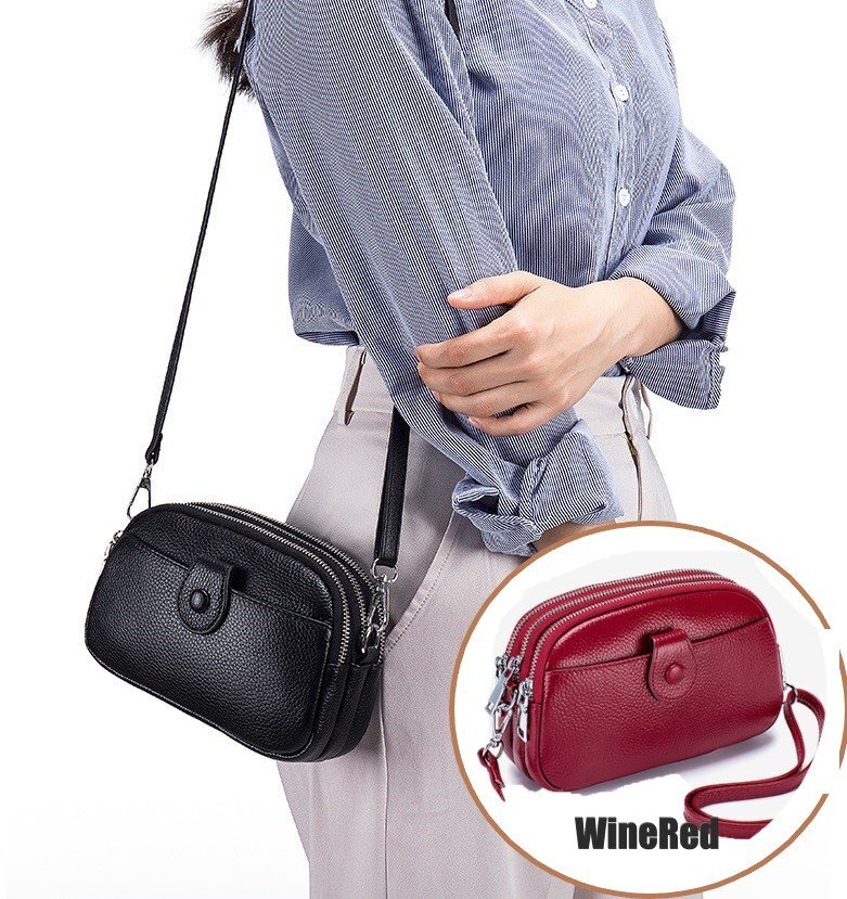 ショルダーバッグ 牛皮 ワインレッド レザー シンプル 小物 スマホ カード 鍵 たばこ など n529拍卖